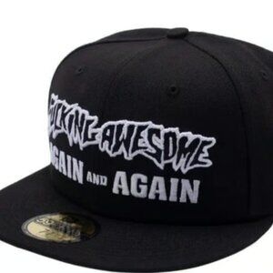 Brand NEW wTag FA Fu*king Awesome New Era BLACK Skateboard FITTED Hat 7 1/4
